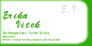 erika vitek business card